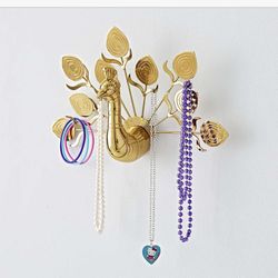 Crate & Kids Gold Peacock Jewelry Hanger