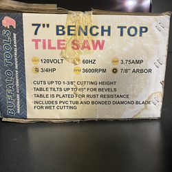 7” Bench Top Tile Saw 