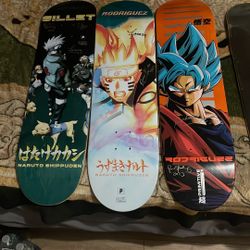 Naruto/DBZ signed boards 