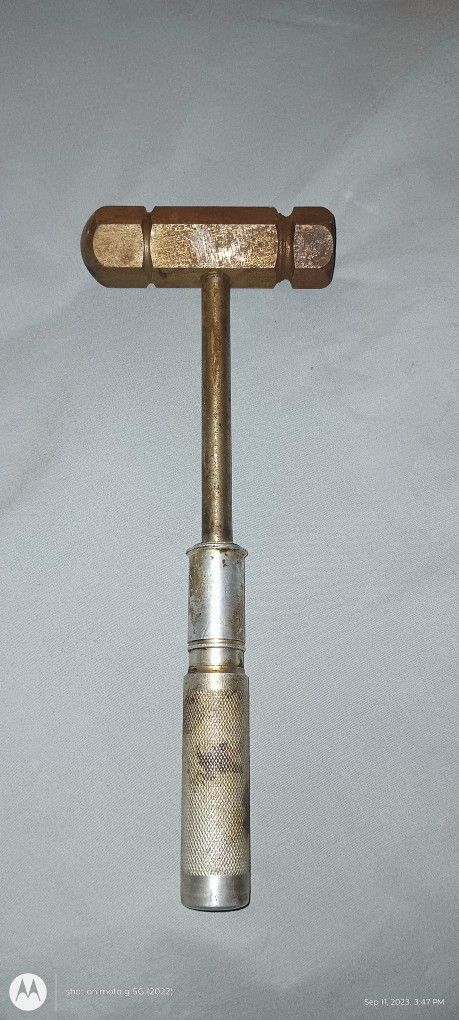 Vintage Ball Peen Bronce Head Hamer