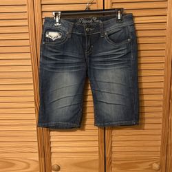 Request Jean Knee Length Shorts