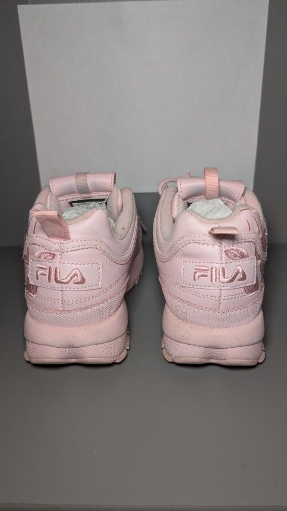 Fila Disruptor 2 Premium – Pink Floral Leather Sneakers – Women’s Size 9