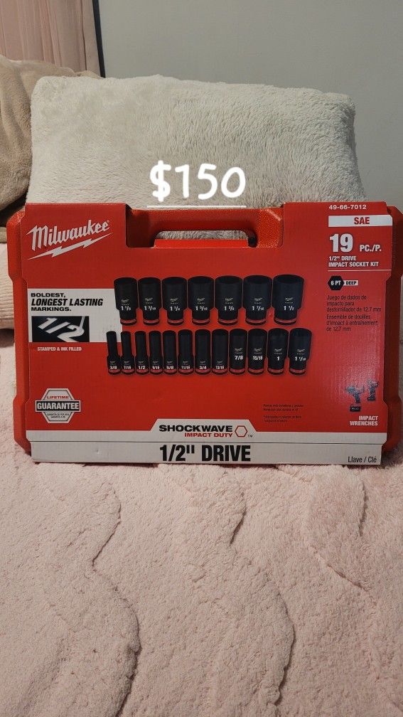 Juego De Cubos Milwaukee De 1/2 