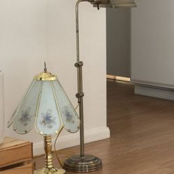 Vintage Dimmable Touch Lamp And Bankers Lamp