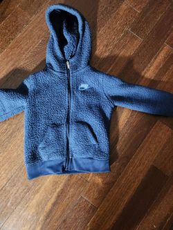 Boys blue Nike fleece hooded jacket