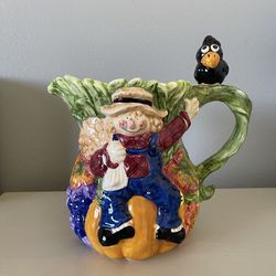 RARE Fitz & Floyd Scarecrow pitcher from the 1990s.