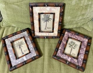3 CHARLENE AUDREY PELA-CONCEPT INC. PALM TREE CONCEPT SHADOW BOX 3D PICTURES