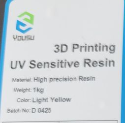 3D Resin - Lt Yellow - Price includes delivery within 2mi of Sunset & Pecos area