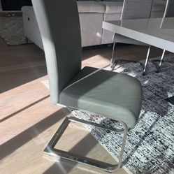 Two Solid Gray Chairs, Great Condition
