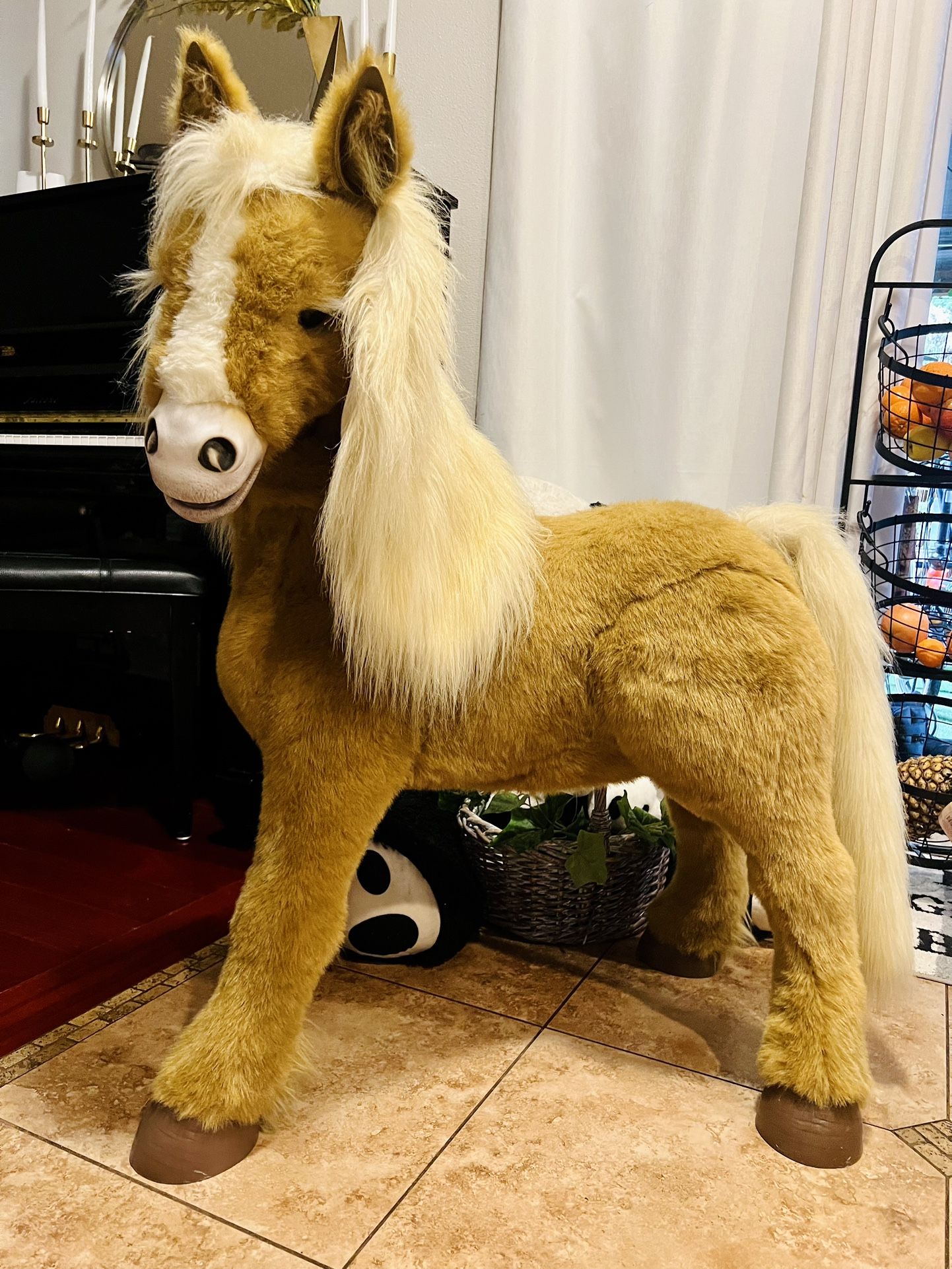Huge Real Fur Pony ! Hard To Find .