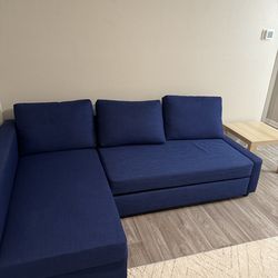 Blue Sleeper sectional Sofa