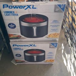 PowwerXL Luminex 360 Supercharged Hot Air Fryer, Skylight Window, Fast Heat-up, 400 F in 2.4sec, Auto Shut Off &12 Quick Touch Presets