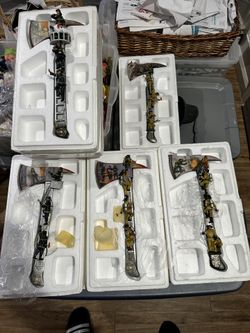 🔥 Vintage RARE Bradford Exchange Firefighter Axe Collection – Complete Set Of 5 - Original Packaging & COAs Included - Brand New