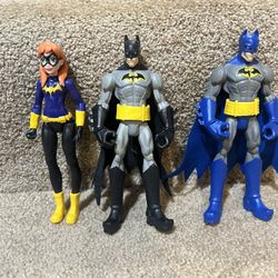 Dc comics Justice League Lot of 3 figures 3.75” Batman & Batgirl