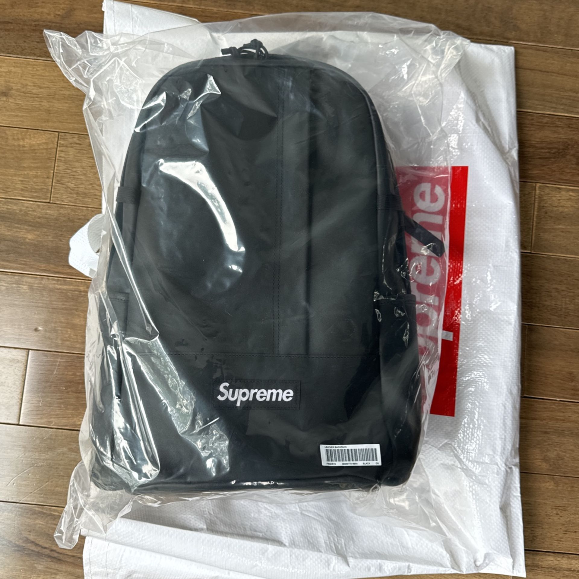 Supreme Leather Backpack - Black