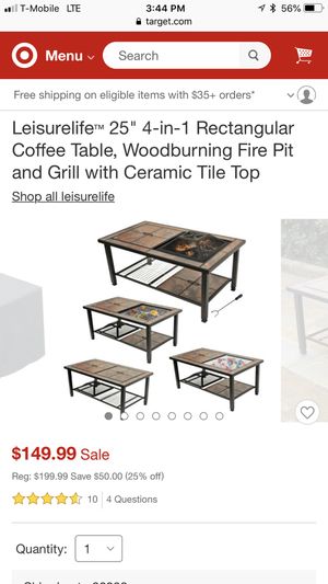 Leisurelife 25 4 In 1 Rectangular Coffee Table Woodburning Fire