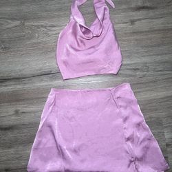 Pink matching set. size small 