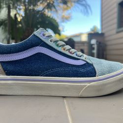 VANS Size 8.5 W/7.5 M/39EU Emma Mulholland on Holiday Old Skool Blue Denim 