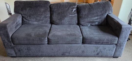 Gray Fabric 3-Seat Sofa