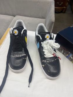 Nike Air Force 1 Low – Custom Daisy Edition (Black)