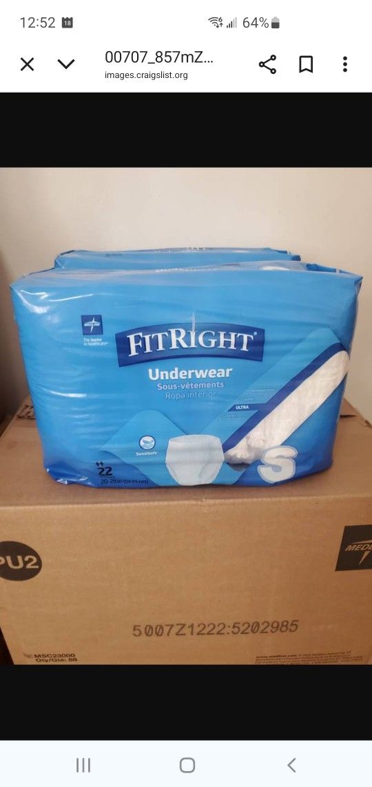 500 Adult Underwear. Size Small