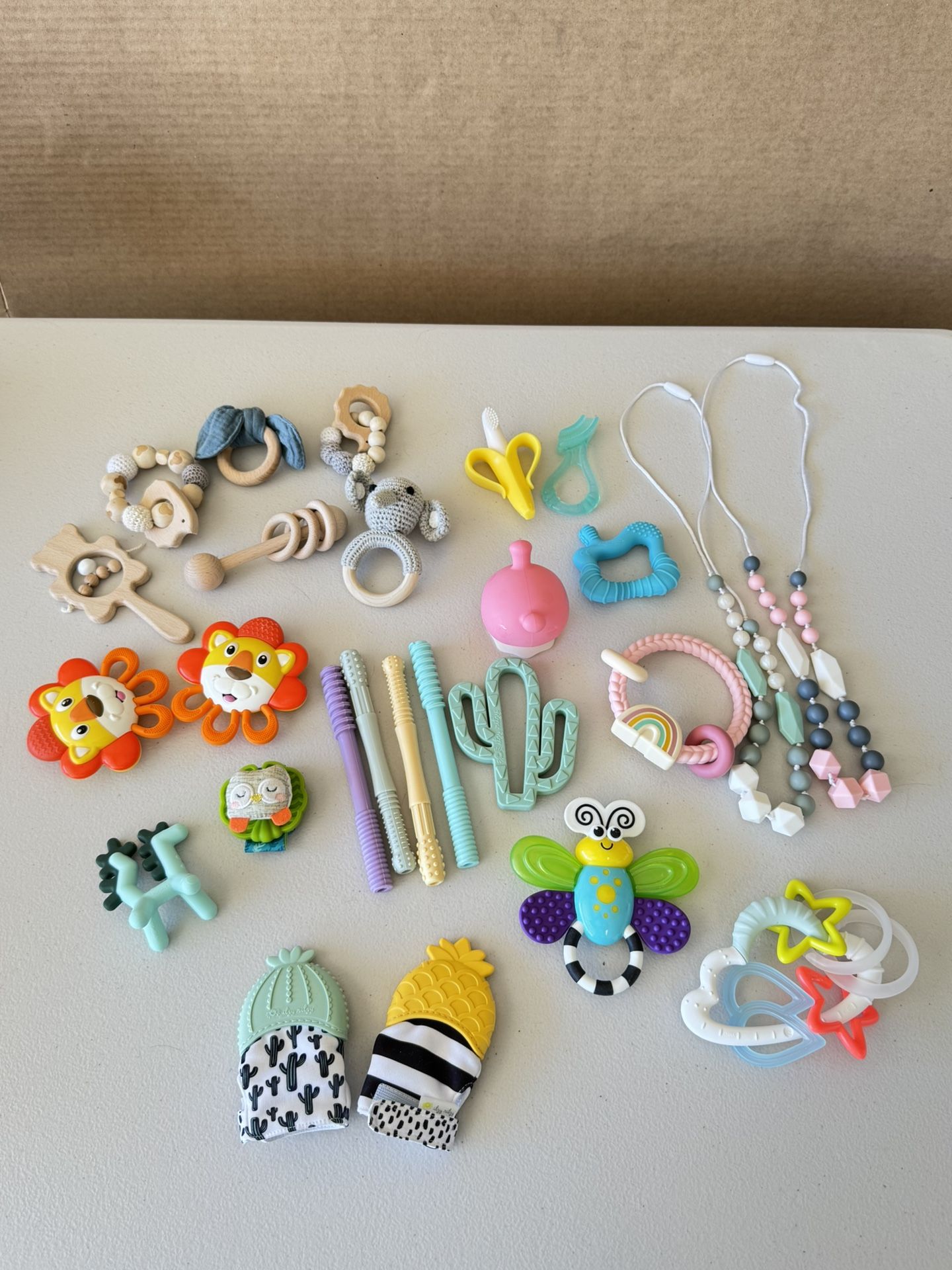 Assortment Of Infant Teething & Rattle Toys