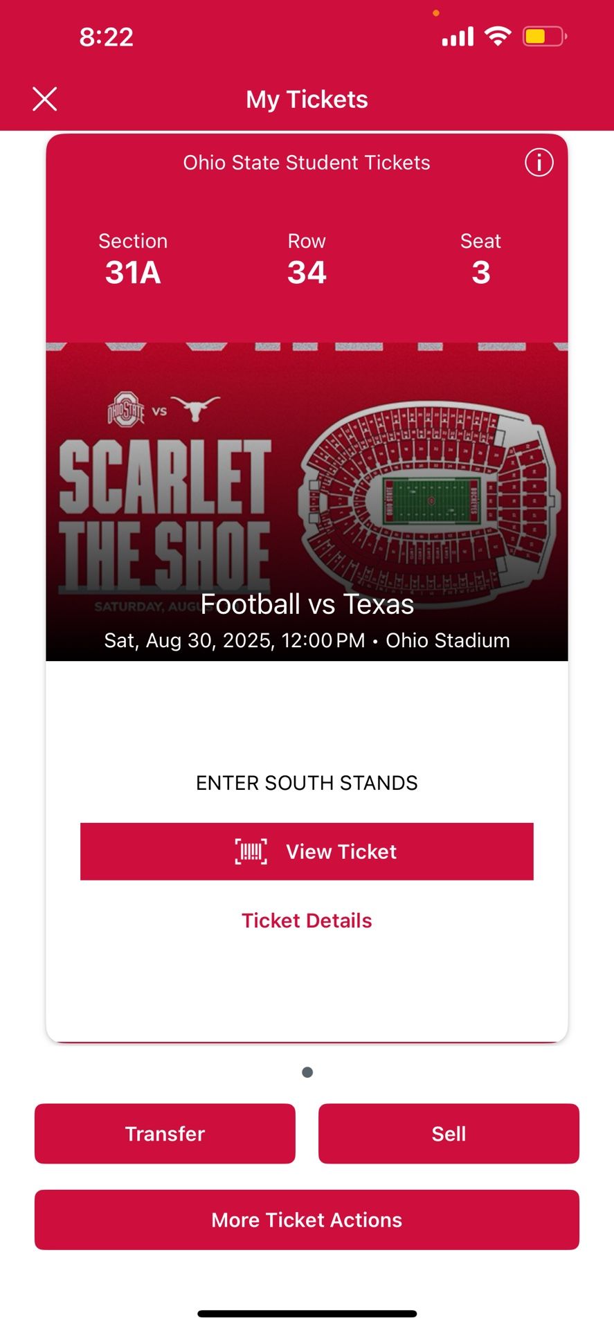 Ohio State Vs Texas This Saturday Aug 31St