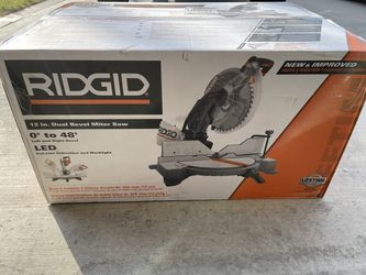 RIDGID R4123 15 Amp Corded 12 inch Dual Bevel Miter Saw with LED