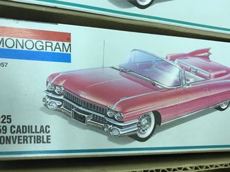 Chevrolet Impala and Cadillac plastic model cars unbuilt $20 to $30 each