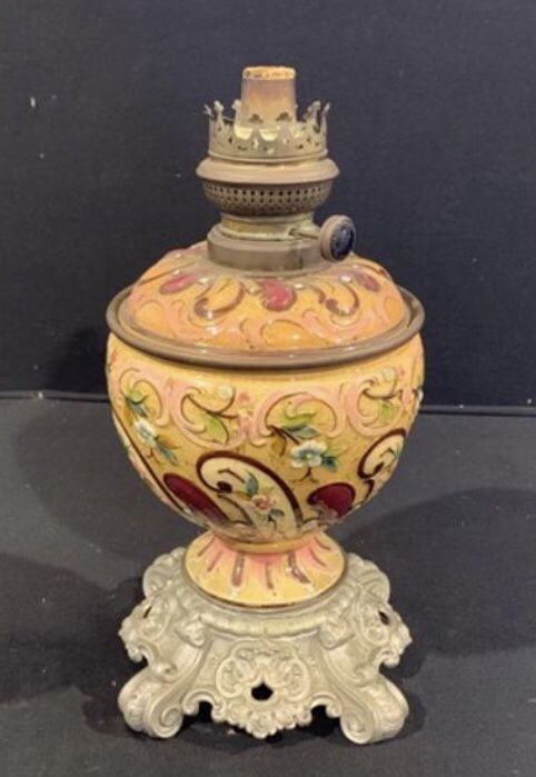 Antique Victorian Kaestner & Tobbelmann Oil Lamp