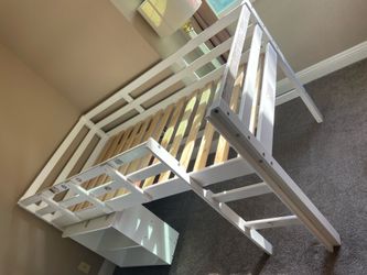 Low twin loft bed