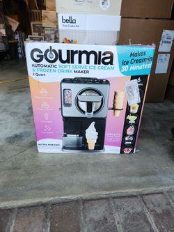 Gourmia Automatic Soft Serve Ice Cream And Frozen Drink Maker Two Quart