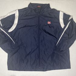 Vintage Sports Illustrated Jacket 2xl Full Zip Windbreaker 100% Polyester .