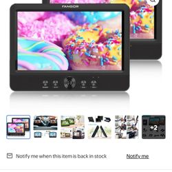 FANGOR 7.5” Dual Portable DVD 