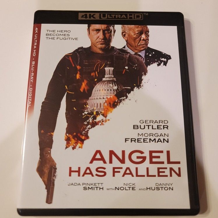$ 8 4K / BLURAY  COMBO MOVIE. ANGEL HAS FALLEN. 4K/BLU RAY ONLY. NO DIGITAL. $8. OR TRADE FOR A MOVIE TITLE I DO NOT ALREADY OWN.