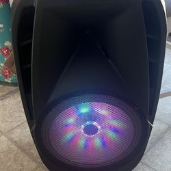 QFX PBX-61162 15" Portable Bluetooth Party Loudspeaker W/Wireless Microphone
