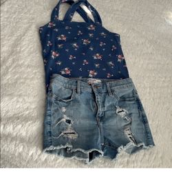 Abercrombie Kids Clothes Shirt And Jean Shorts 13/14