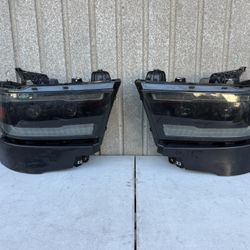 2019 2020 2021 2022 2023 2024 Dodge Ram Headlight Headlamp Right Passenger Side Left Driver Side LH Smoke Projector DRL Used LED 