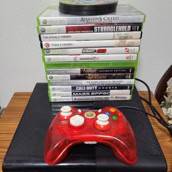 Xbox 360 Console with 1 controller & games