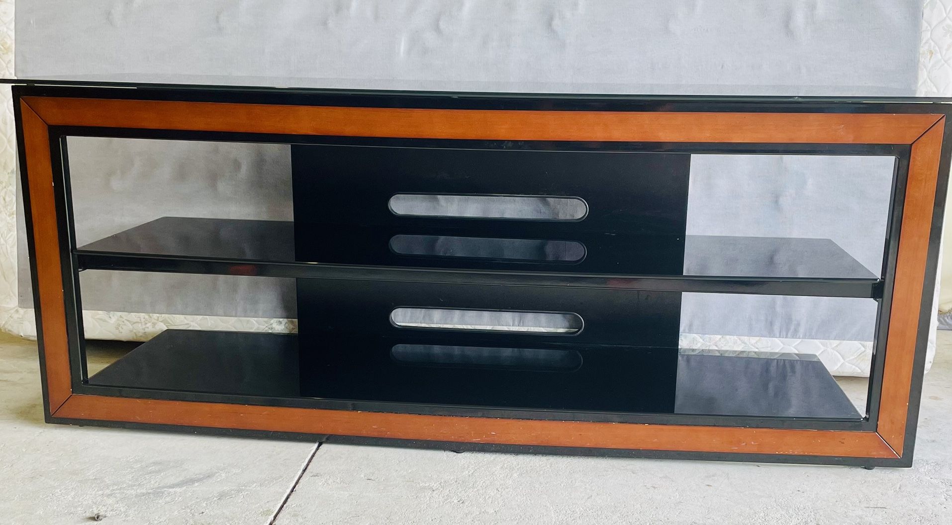 Glass TV stand with Shelves