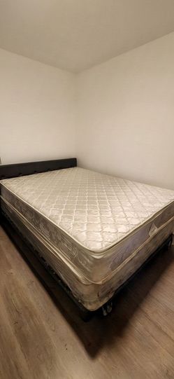 Bed Frame + Mattress(Queen Size)
