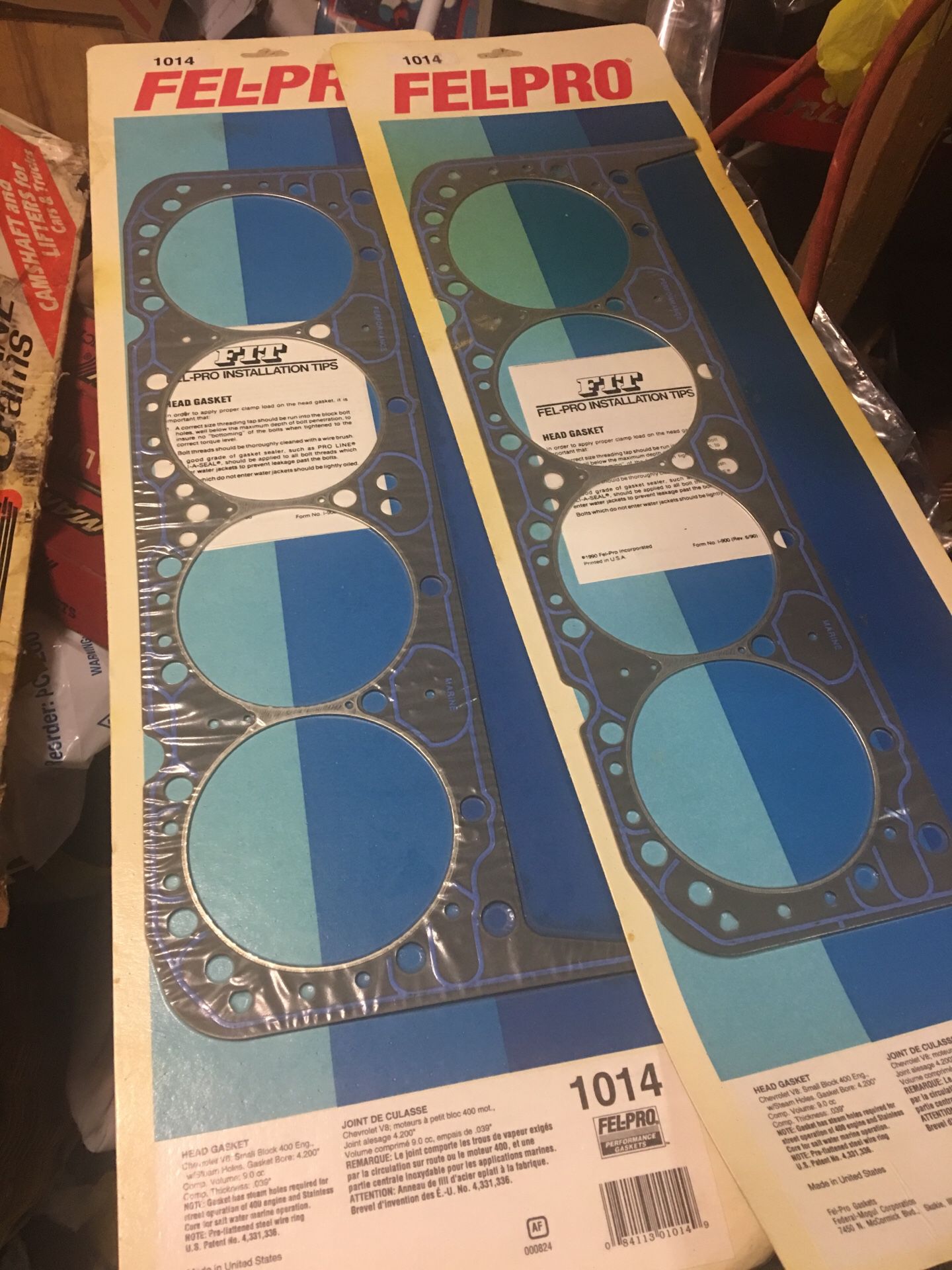 Brand new head gasket made by fel-pro for small block 400 with steam holes $40.00