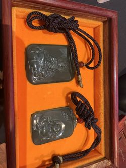 hetian jade nature stone hand carved necklace pendant