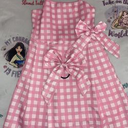 Girls Barbie Costume Dress & Hair tie SIZE 8-9