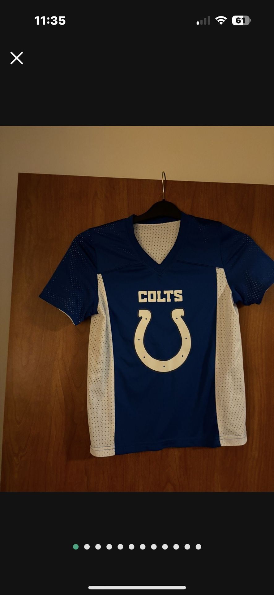 Augusta Sportswear Indianapolis Colt’s Reversible Jersey NFL Flag Football Youth Medium
