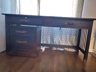 Arhaus Desk /with Chair & File Cabinet