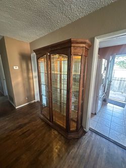 Vintage oak showcase