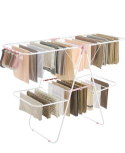 Foldable 2-Tier Clothes Drying Rack