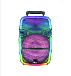 QFX 12โ Bluetooth Rechargeable Speaker with Microphone and LED Translucent Lights๐ถ๐ค