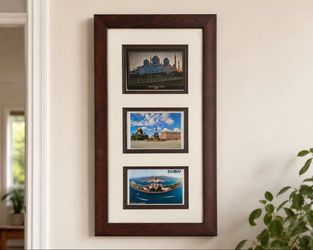 Triple wooden picture frame